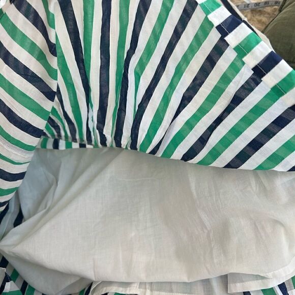 J. Crew Factory Striped Ruffled Tiered Cover Up Dress - Picture 7 of 8